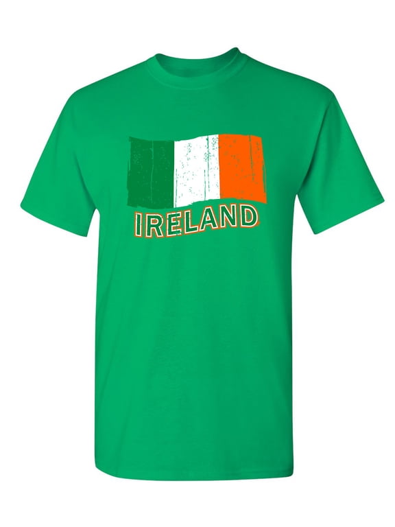 Ireland Flag Mens Tee St Saint Patricks Day Gift Sarcastic Humor Novelty Funny T Shirt