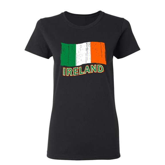 Ireland Flag Sarcastic Novelty Gift Idea Adult Humor Funny Women's Casual Tees