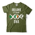 thumbnail image 1 of Ireland Flag Shirt Ireland Patriotic Shirt Saint Patrick's Day Patriotic Tee St Patricks Shirt (Small Military Green), 1 of 6