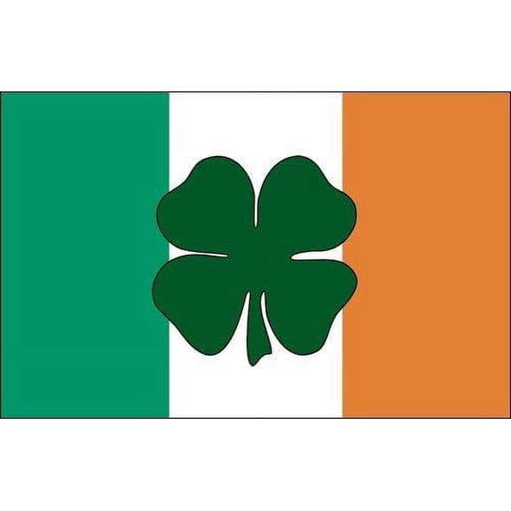 Ireland Flag w Shamrock 3M Reflective sticker| clover Irish