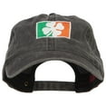 thumbnail image 1 of Ireland Flag with Shamrock Embroidered Washed Cap - Black OSFM, 1 of 5