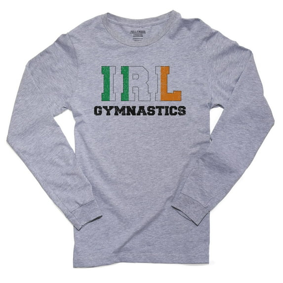 Ireland Gymnastics - Olympic Games - Rio - Flag Men's Long Sleeve Grey T-Shirt