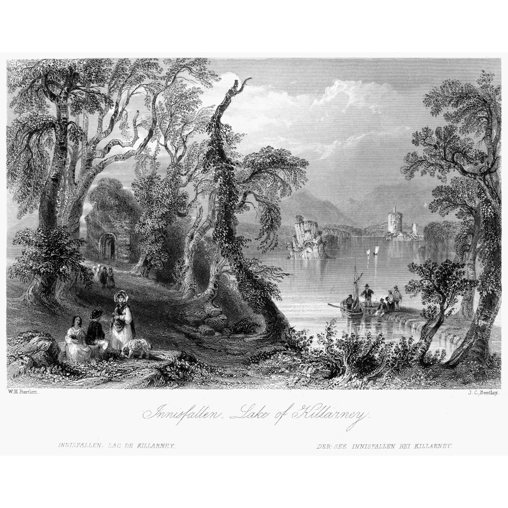 Ireland Innisfallen Island. Nview Of Innisfallen Island On Lower Lake