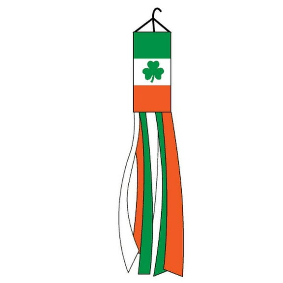 Ireland (Clover) Super Shiny Poly 5ft Windsock
