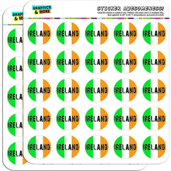 Ireland Irish Flag 50 1" Planner Calendar Scrapbooking Crafting Stickers