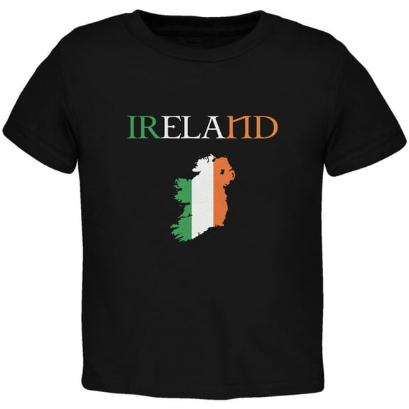 Ireland Map Black Toddler T-Shirt - 2T
