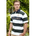 thumbnail image 1 of Ireland Men's Rugby Shirt 100% Cotton Short Sleeve Bottle Green & White Stripe by Lansdowne Sports Official Collection, 1 of 5