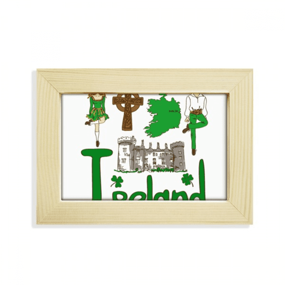 Ireland National symbol Landmark Pattern Desktop Decorate Photo Frame Picture Art Painting 5x7 inch