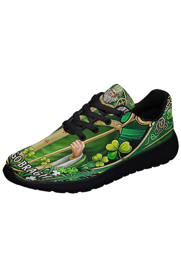 Ireland Patron Saint Erin Go Bragh St Patrick's day Shoes Sneakers Black Size 4