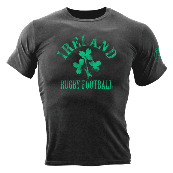 Ireland Rugby Logo T-Shirt - Black - Large
