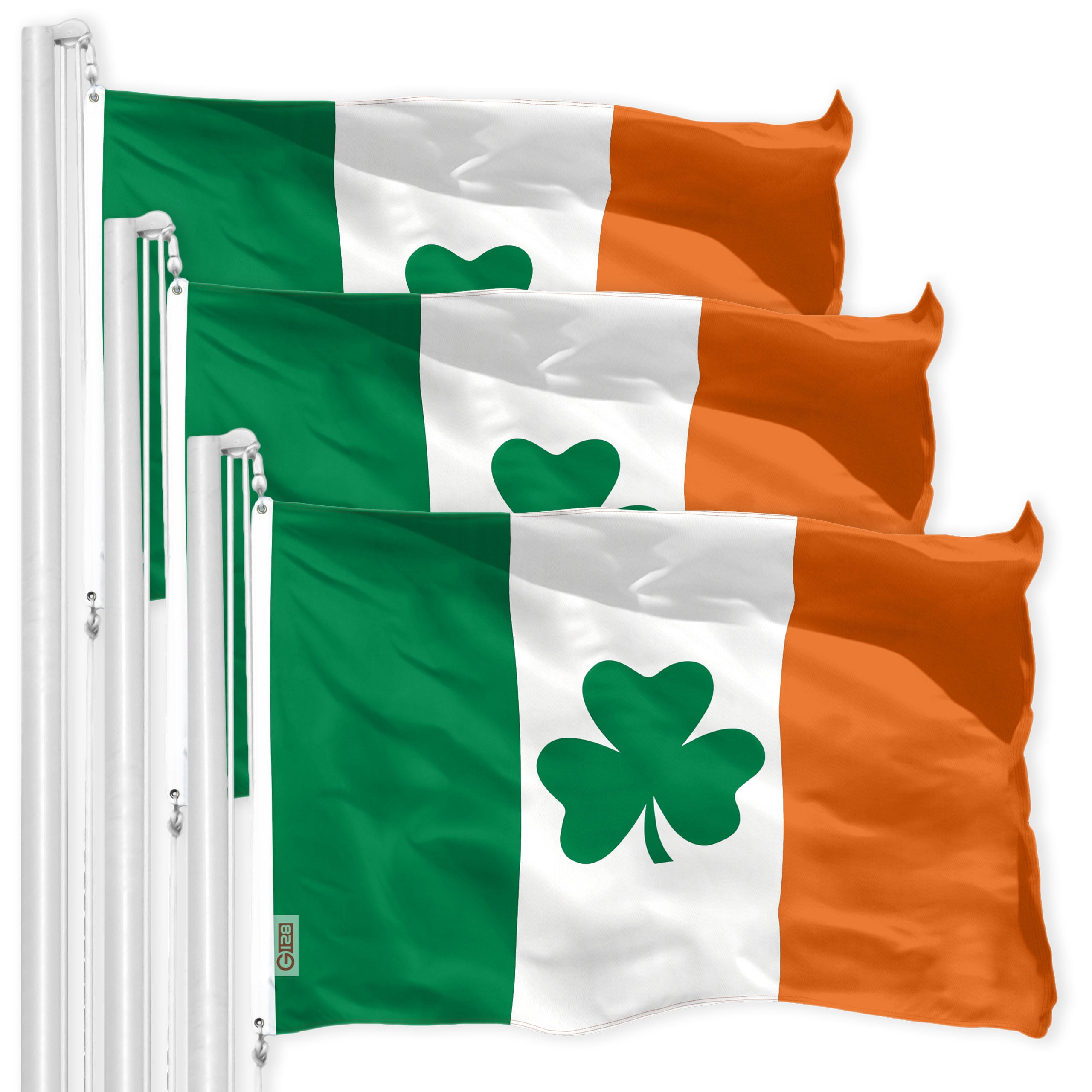 Irland Flagge 3x5 Fuß – Aus Polyester, Mit Messing-Ösen, Leuchtende Farben, Für Innen & Außen