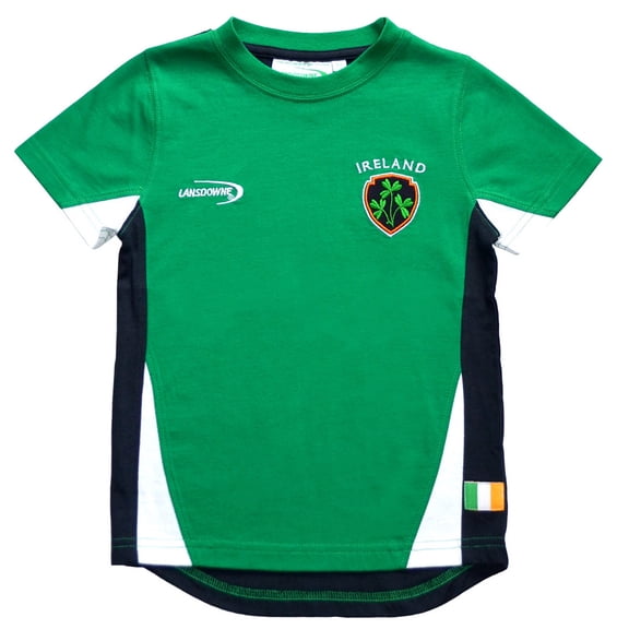 Ireland T-Shirt for Kid's Short Sleeved Apparel for Toddlers Green Colour