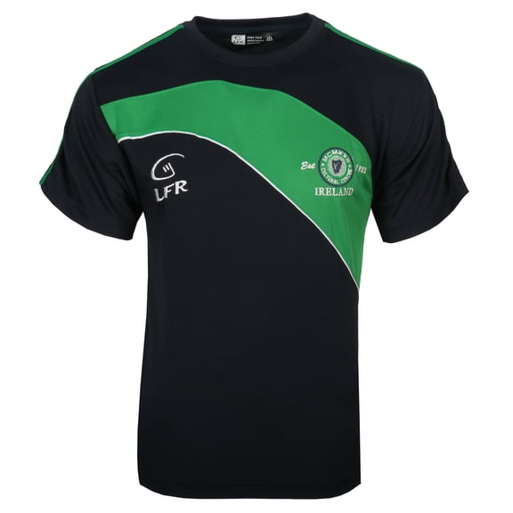 Ireland T-Shirt for Men's Short Sleeve Polyester Tee Navy Blue/Green