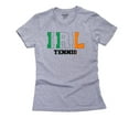 thumbnail image 1 of Ireland Tennis - Olympic Games - Rio - Flag Women's Cotton Grey T-Shirt, 1 of 2