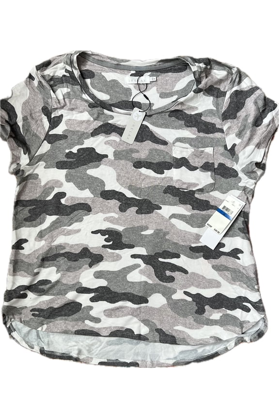 Women's Short Sleeve Lounge Shirt Grey Size X-Large