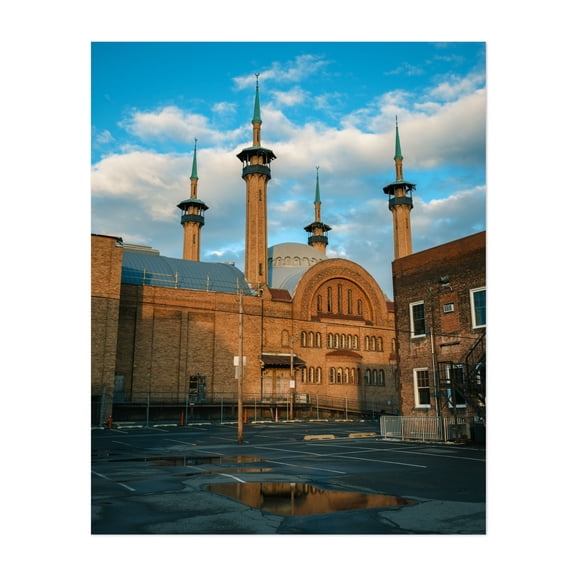 Irem Shrine, Wilkes-Barre - Wilkes-Barre Pennsylvania Photography Architecture City Vintage Art Deco Travel Poster Scenic Unframed Wall Art Print 6 x 8 inches