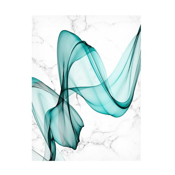 Irena Orlov 'Teal Ribbons III' Canvas Art