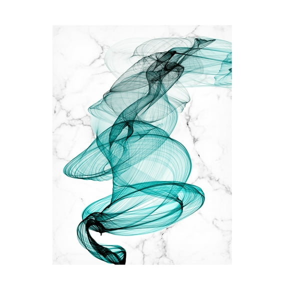 Irena Orlov 'Teal Ribbons VI' Canvas Art