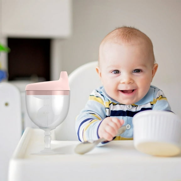 Irenare 2 Piece Baby Sippy Cup Set Leak Proof Goblet With Lid For Kids Beverage Drinking