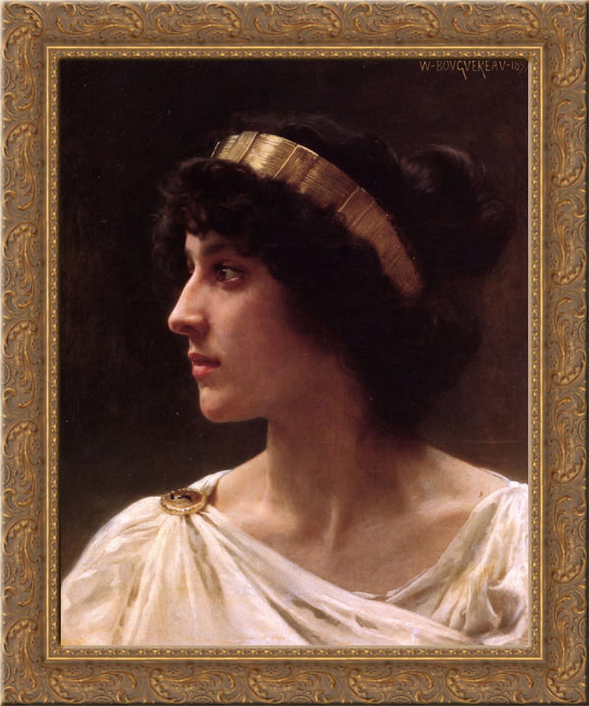 Irene 24x20 Gold Ornate Wood Framed Canvas Art by William-Adolphe ...