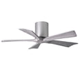 thumbnail image 1 of Irene-5H five-blade flush mount paddle fan in Brushed Nickel finish with 42” solid barn wood tone blades.&nbsp;, 1 of 7
