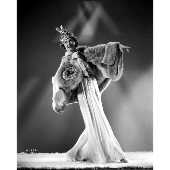 Irene Castle Dancing in a Furry Gown Photo Print (24 x 30)