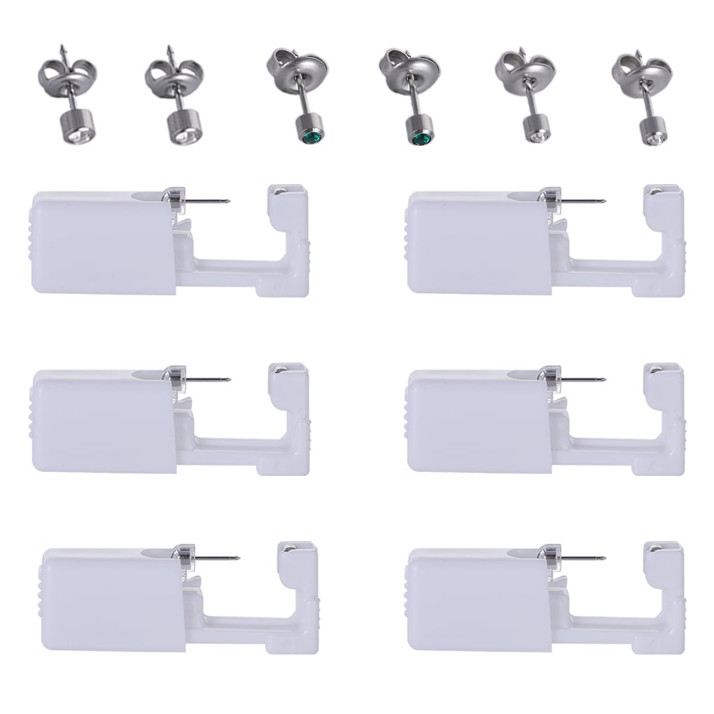 Irene Inevent 6pcs Ear Piering Tool Sterile Disposable Ear Stud Nose