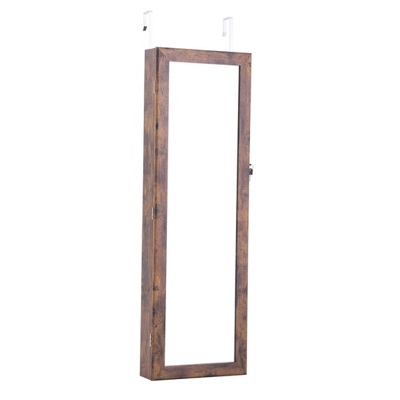 Irene Inevent Jewelry Cabinet Wall Mounted Jewelry Storage Organizer Velvet Interiors Key Lock Display Shelf