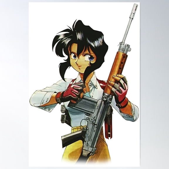 Irene "Rally" Vincent | Gunsmith Cats Poster Wall Art, Modern Wall Decor For Living Room Bedroom, 24x36 UNFRAMED