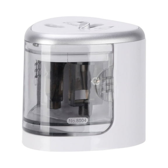 Irfora Tenwin Multi functional Pencil Sharpener, Battery Operated, 2 Holes, Silver