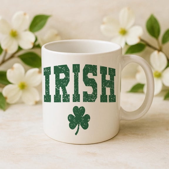 IriS1H S1HAmR1OCk Coffee Mug, St PatriC1KS Day Gift Mug, Lucky IriS1H Pride Cup, Green Clover Ceramic Mug