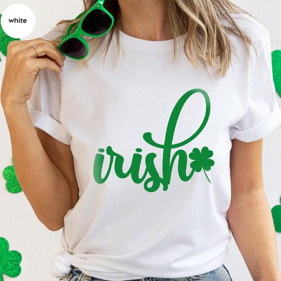 IriS1H hir, IriS1H Gif, St PatriC1KS Day Crewneck Sweahirt, St Paddy'S1 Hirt, Clover Graphic T1EEs, Gift for Her, IriS1H Family Clot1hing