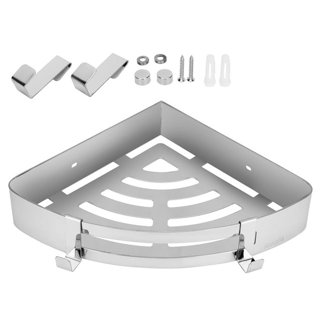 Iricdace 304 Stainless Steel Hollow Triangular Corner Shelf Shampoo