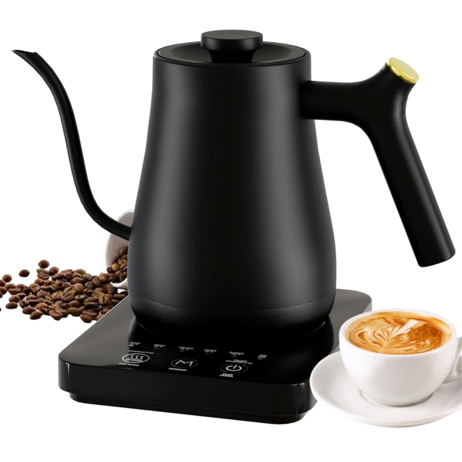 Irich Electric Gooseneck Kettle, Stainless Steel Coffee and