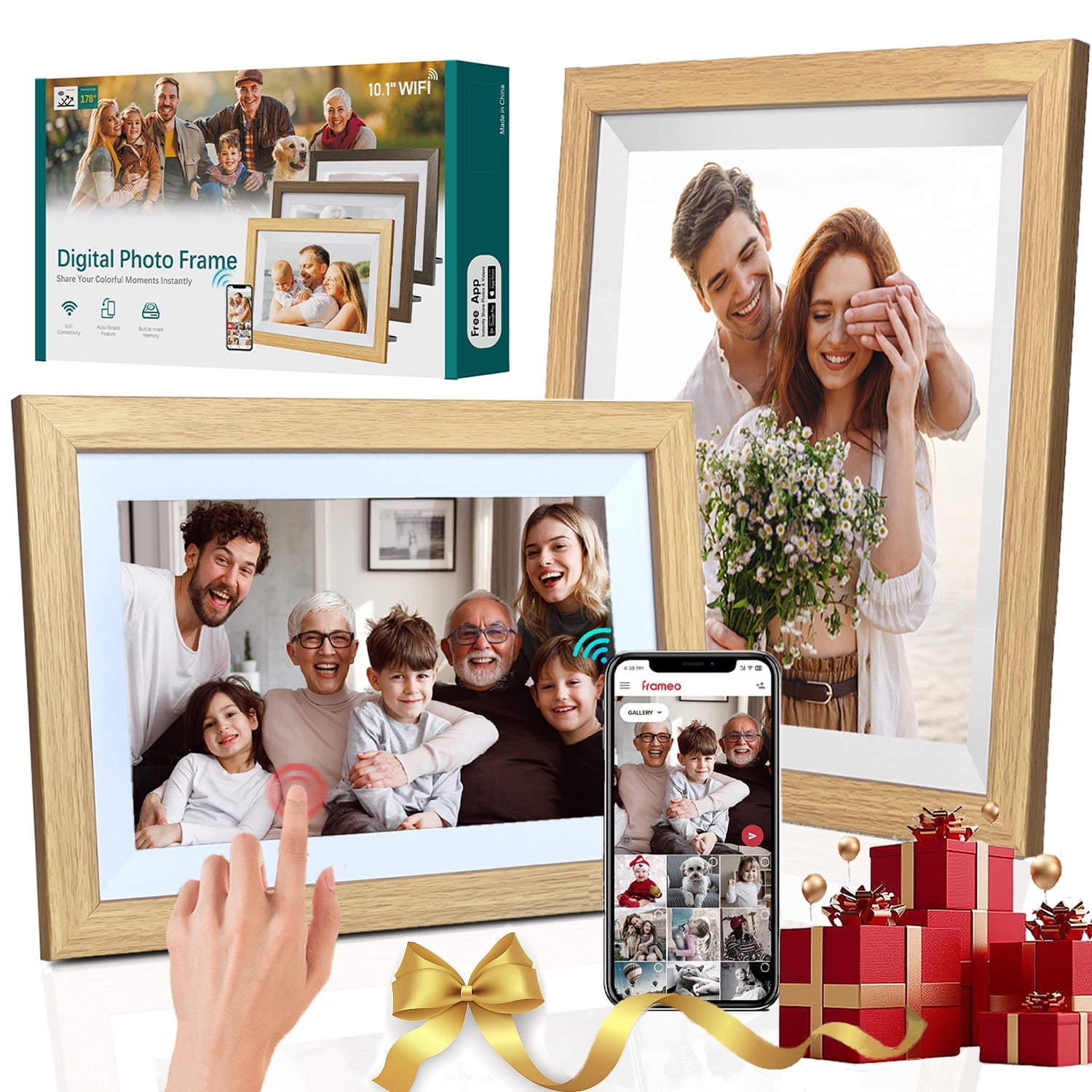 Irich Touch Screen Frame10.1" WIFI Smart Cloud Photo Frame Auto Rotate 32GB