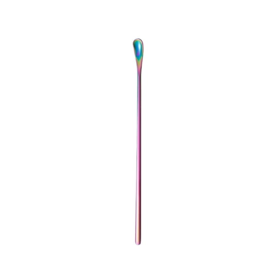 Iridescent 19cm Stainless Stirring Spoon Rainbow Electroplated for Parties