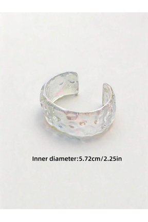 Iridescent Acrylic Chunky Cuff Bangle Bracelet - Colorful Model I, 1 Piece