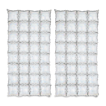 Iridescent Foil Air-Filled Balloon Backdrops, 27" x 55", 2 Count, by Way To Celebrate