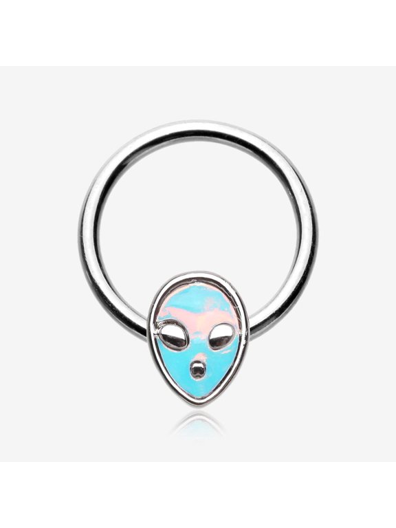 Iridescent Alien Revo Captive Bead Ring