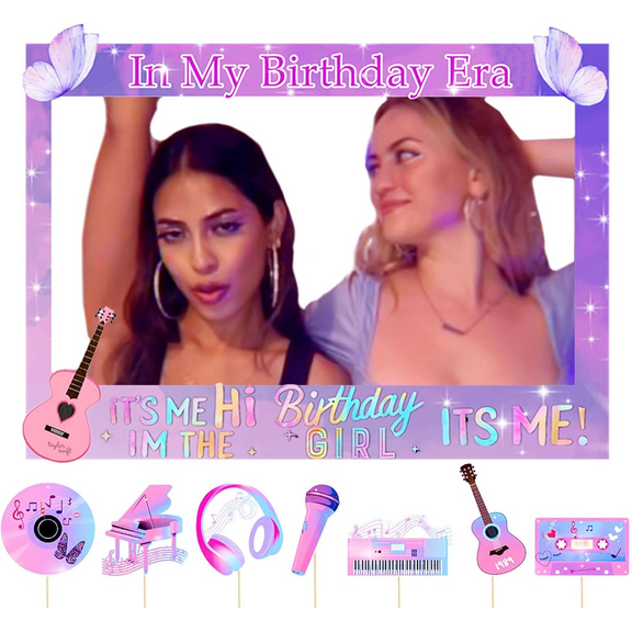 Iridescent Birthday Party Photo Booth Props Frame Its Me Hi Im The Birthday Girl Its Me Sign in My Legal Era Party Supplies in My Legal Era Birthday Party Supplies