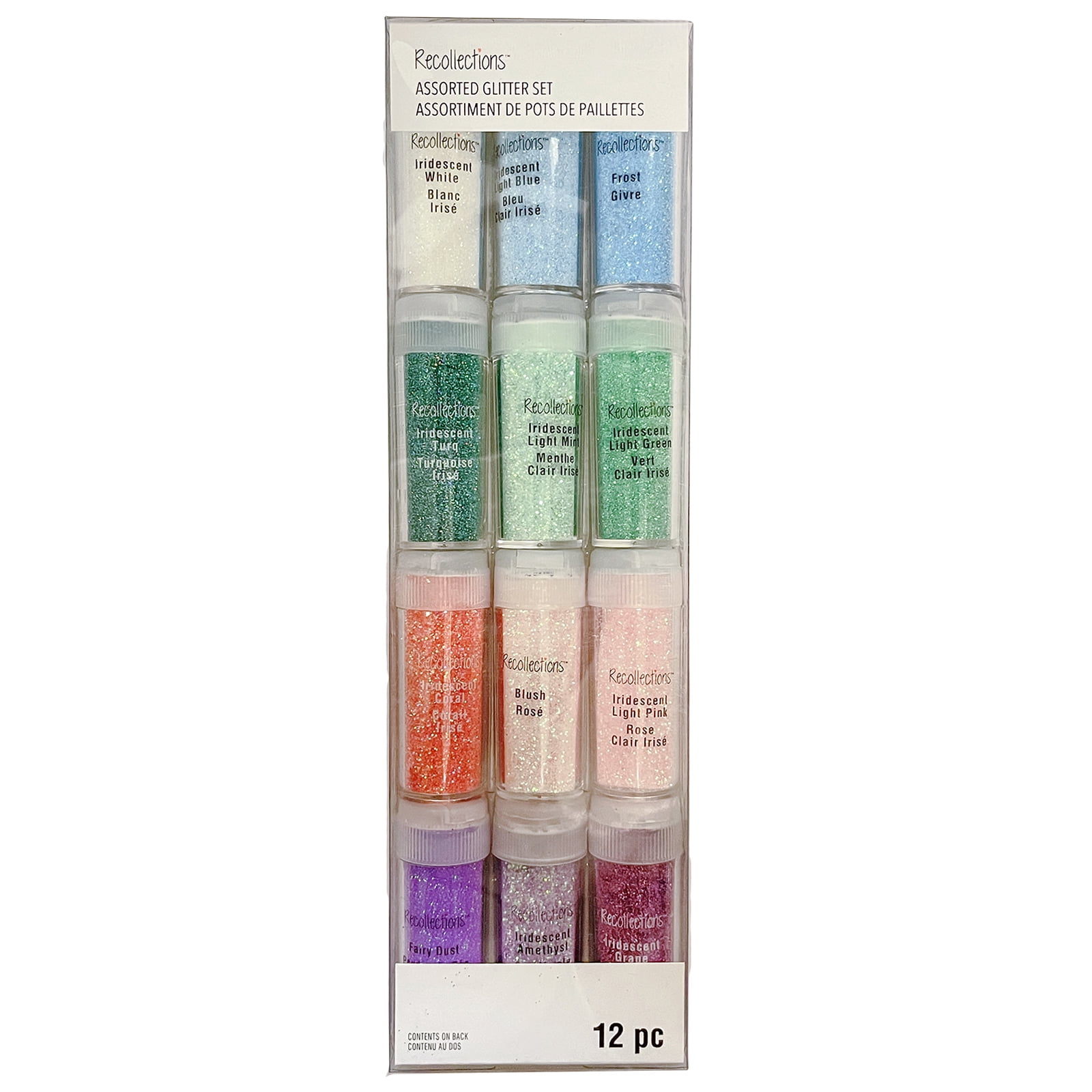 Iridescent Brights Glitter Pack by Recollections - Assorted Glitter Set for Resin - Card Making - Decorations - Home DecorProject and Arts & Crafts - 1 Pack