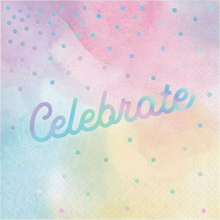 Iridescent 'Celebrate' Luncheon Napkin (16)