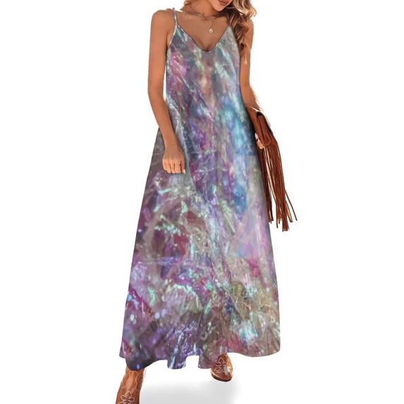 Iridescent Cellophane Sleeveless Dress Female dress Dress for pregnant women elegant women's dresses for wedding