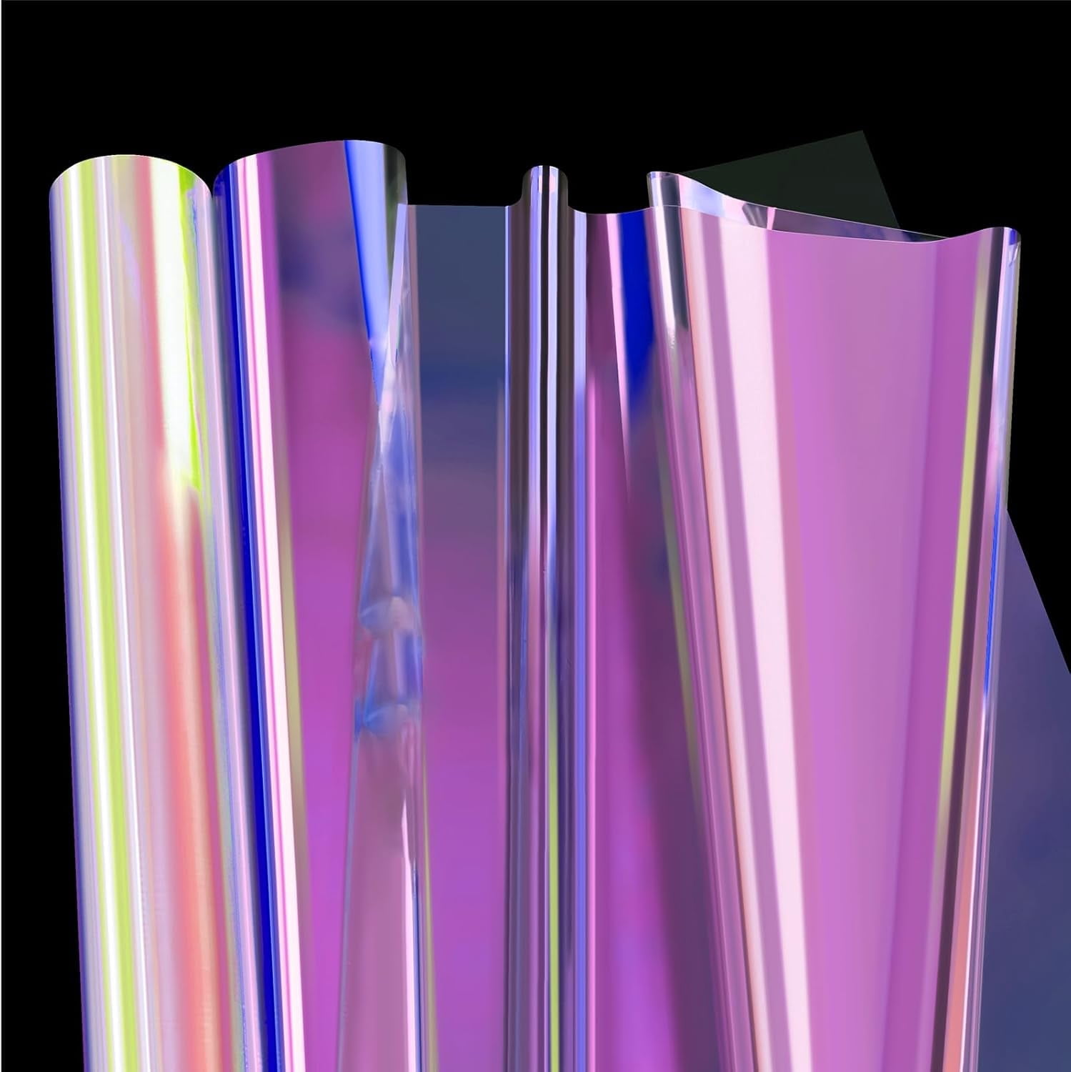 Iridescent Cellophane Wrap Roll | 50’Ft. Long X 17”In. Rainbow Colored ...