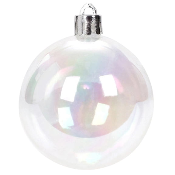 Iridescent Clear Christmas Ball Ornaments Set Shatterproof Tree Decor