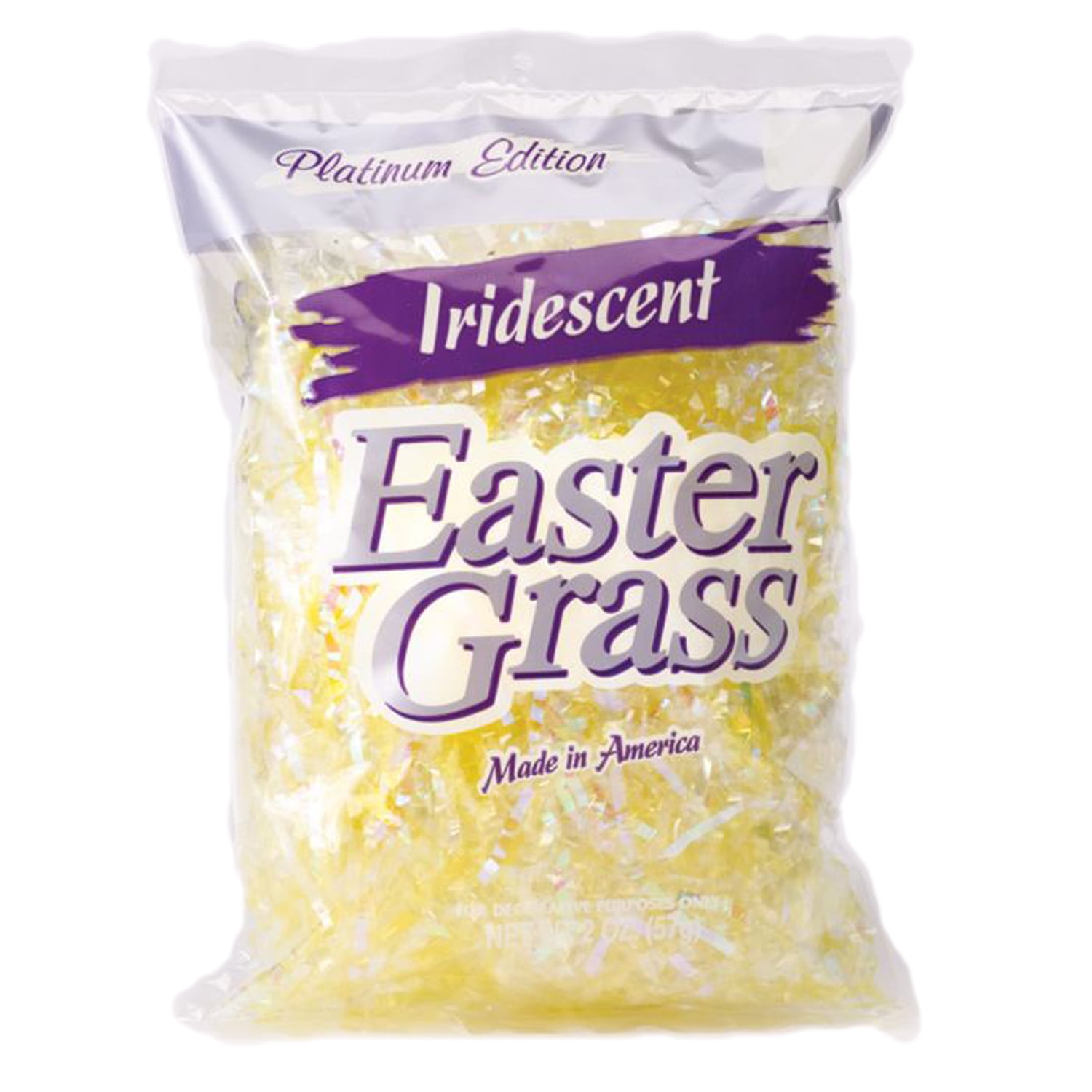 Iridescent Color Easter Grass Spring Shred Plastic Gift Basket Fill, 2