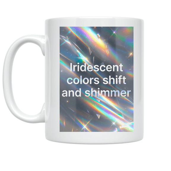 Iridescent Color Shift Design - Contemporary Art Enthusiast - 11 oz Ceramic Coffee Mug