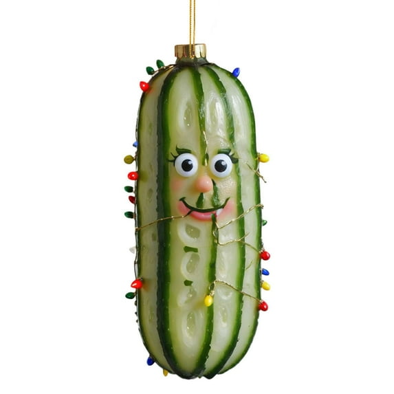 Iridescent Cucumber Wonderland Hanging Charm Christmas Ornament Acrylic Wall Window Christmas Tree Decoration Car Pendant