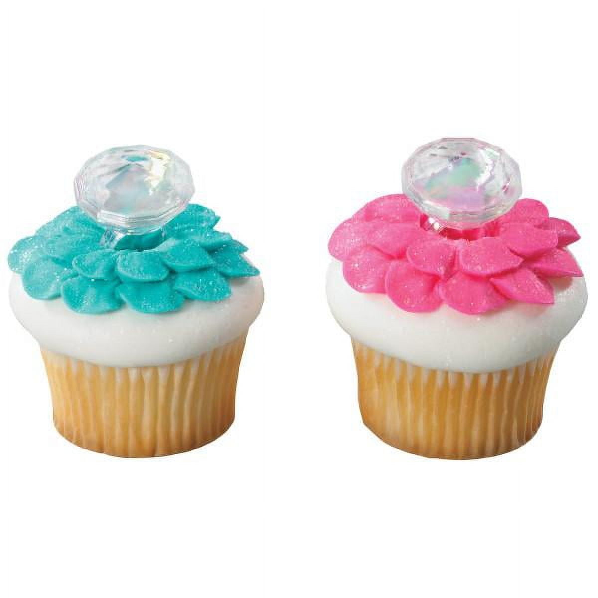 A BIRTHDAY PLACE Iridescent Diamond Cupcake Rings 12ct