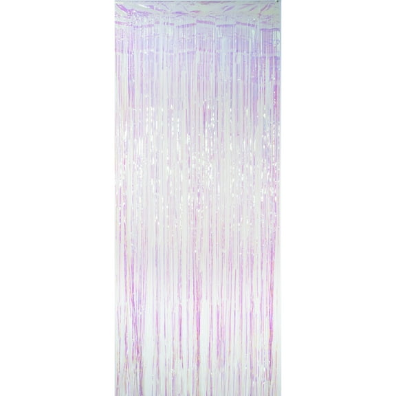 Iridescent Foil Door Curtain Decoration, 8' x 3', by Way to Celebrate